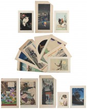 SIXTEEN JAPANESE WOODBLOCK PRI