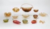 SIXTEEN MURANO GILT HEIGHTENED