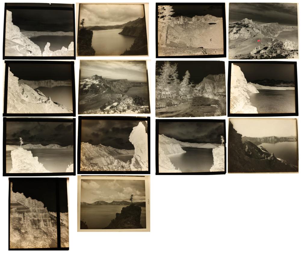 SIXTEEN PHOTOGRAPHIC GLASS