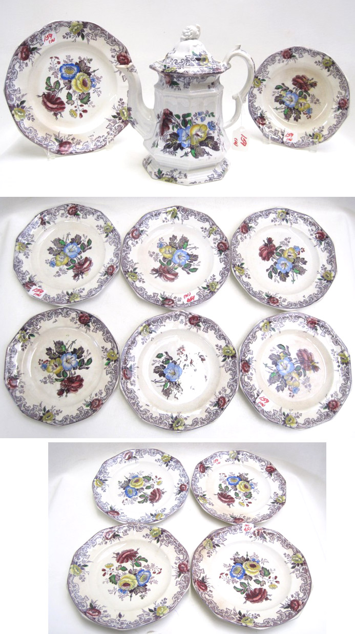 SIXTEEN PIECES BRITISH CHINA in a