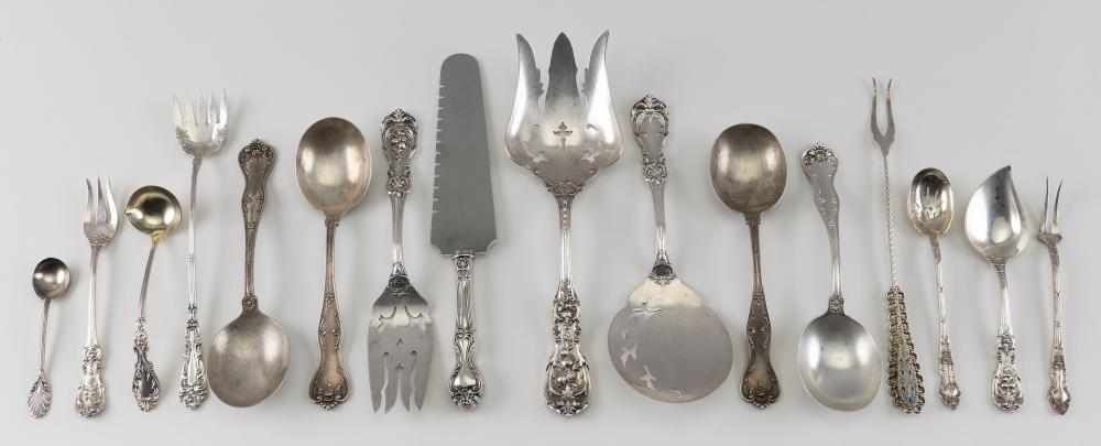 SIXTEEN STERLING SILVER SERVING