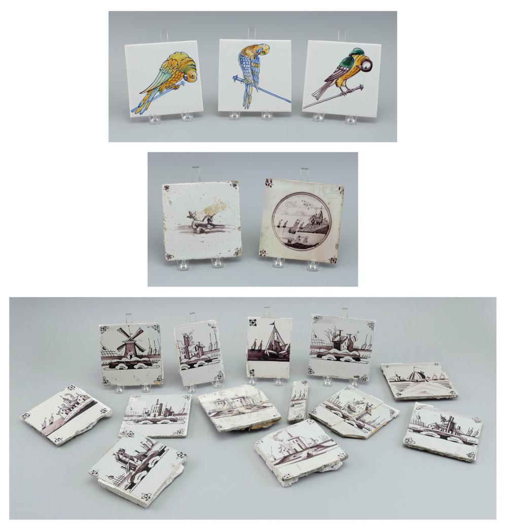 SIXTEEN TILES APPROX. 5” X