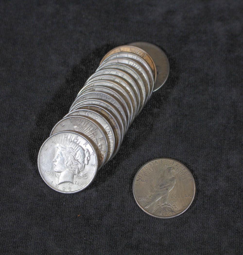 SIXTEEN U.S. SILVER PEACE
