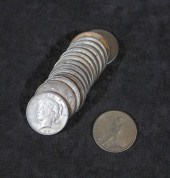 SIXTEEN U.S. SILVER PEACE DOLL