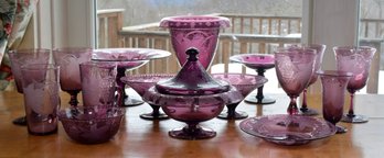 Sixteen vintage pieces amethyst