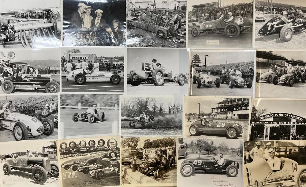 SIXTY 8 X 10 PERIOD RACE PHOTOS -