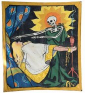 SKELETON LEVITATING A WOMAN. M