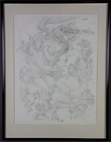 Sketch by Robert L. Barnum of Mt.