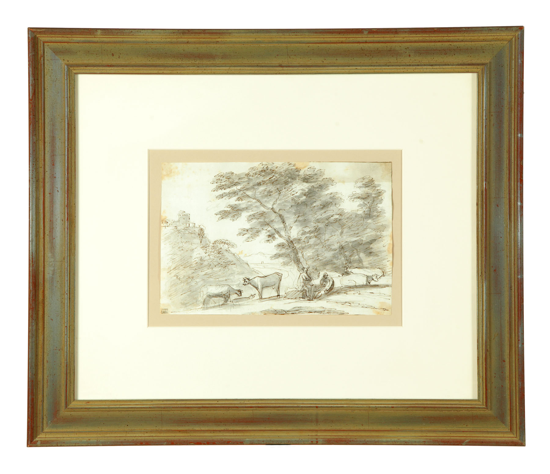 SKETCH OF PASTORAL SCENE WITH