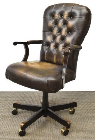 SKIPPER'S BUTTONED LEATHER OFFICE