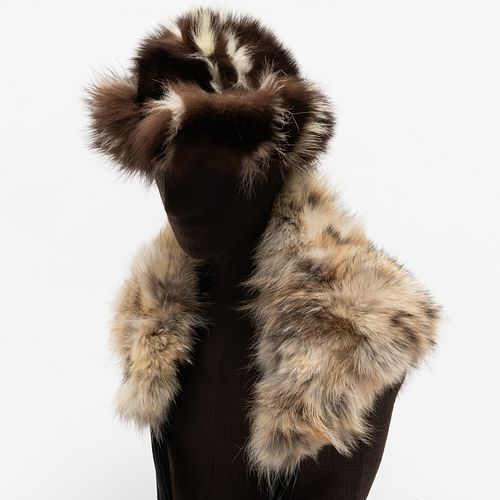 SKUNK FUR HAT AND HARRICANA PAR