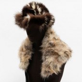 SKUNK FUR HAT AND HARRICANA PA