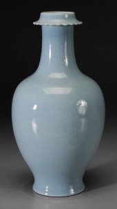 Sky Blue Porcelain Vase Chines