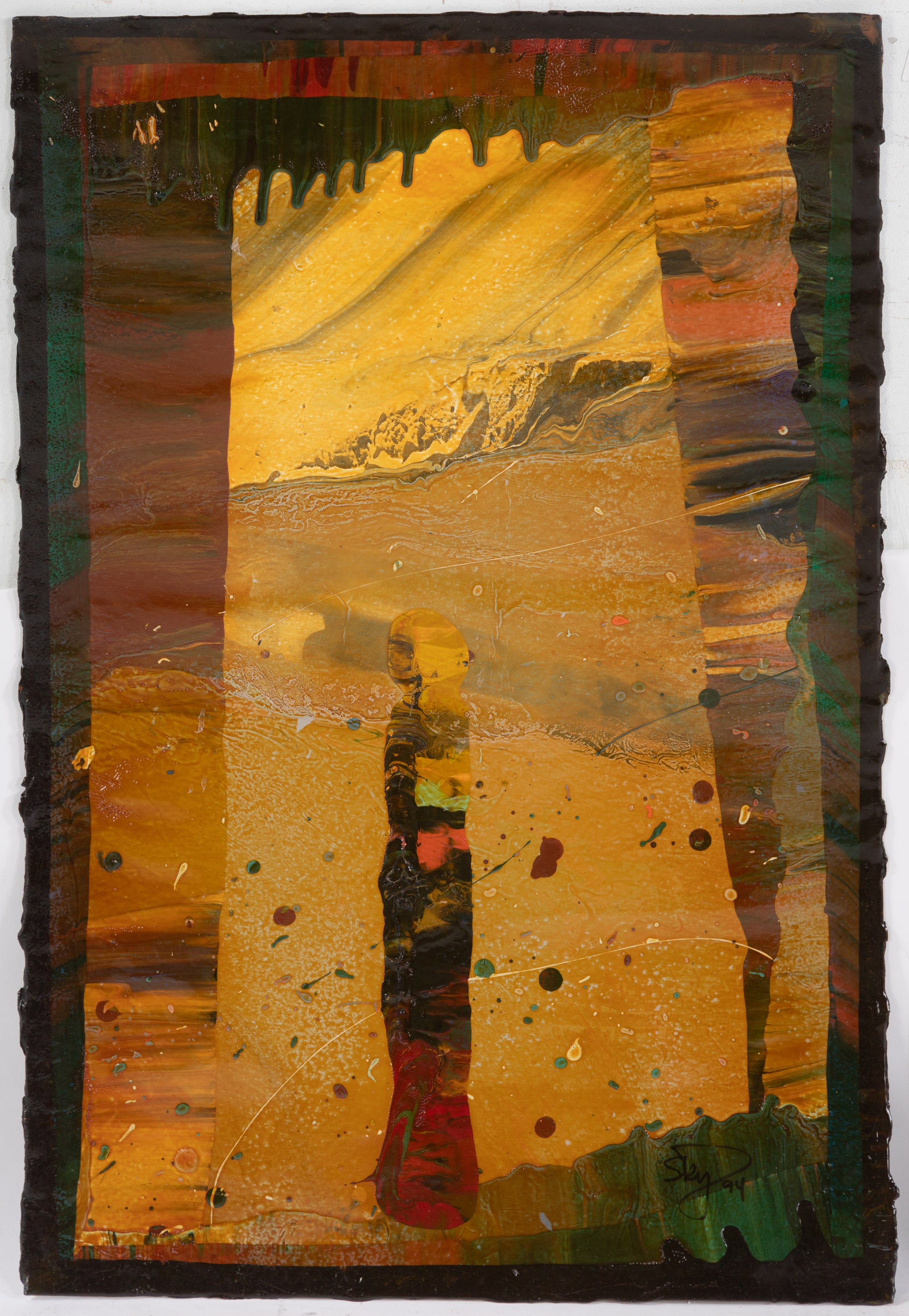 SKY JONES. "GODESS," MIXED MEDIA ON