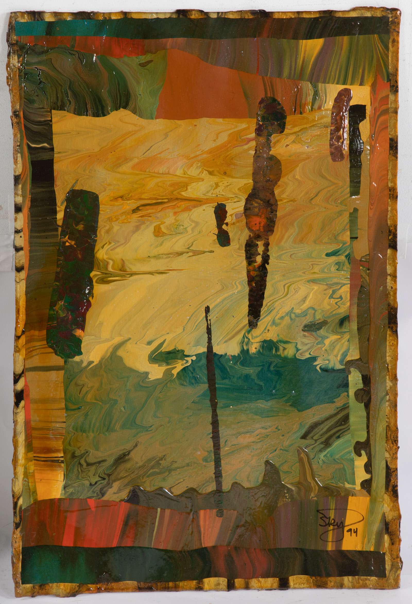 SKY JONES. "HUDEON," MIXED MEDIA ON