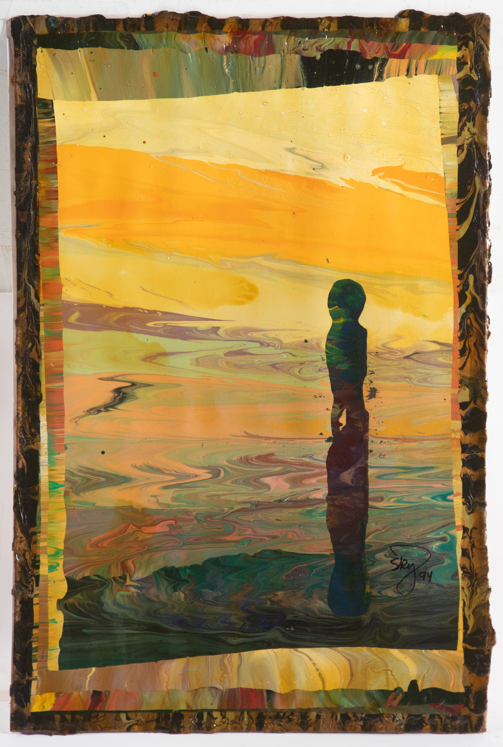 SKY JONES."SENTINEL," MIXED MEDIA