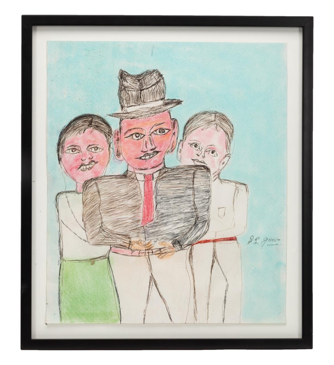 SL JONES, "THREE RED FACES" FOLK