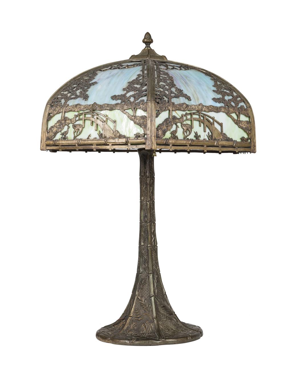 SLAG GLASS, BRONZED METAL SCENIC