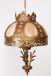 SLAG GLASS CANDLE-STYLE CHANDE