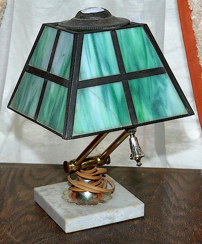SLAG GLASS DESK LAMPAn adjustable