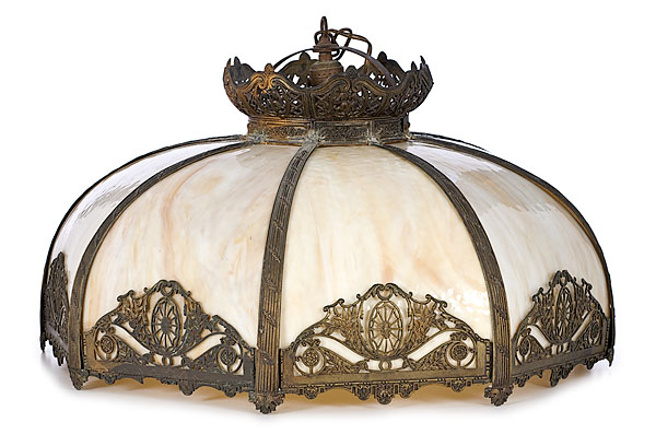 Slag Glass Hanging Shade