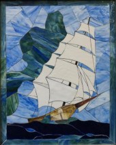 SLAG GLASS PANEL OF A TALL MAS