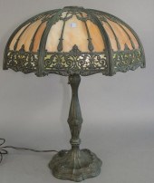 SLAG GLASS TABLE LAMP HAVING E