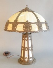 SLAG GLASS TABLE LAMP HAVING S