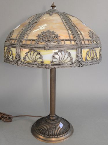 SLAG GLASS TABLE LAMP SIX CARMEL