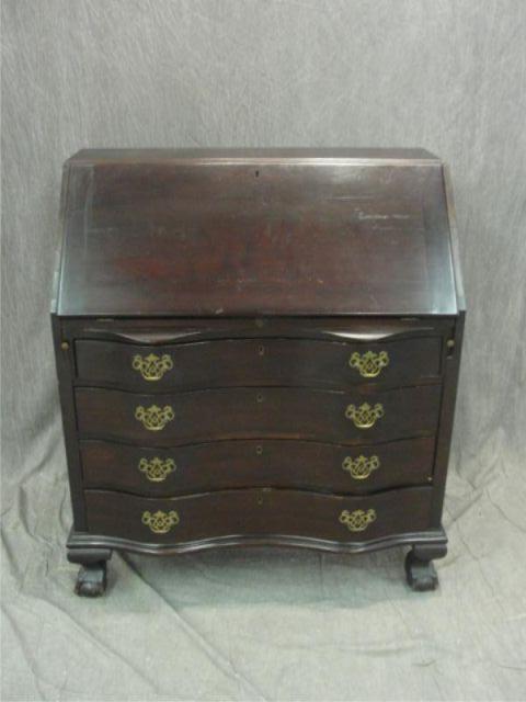 Slant Front Desk with Claw Feet &