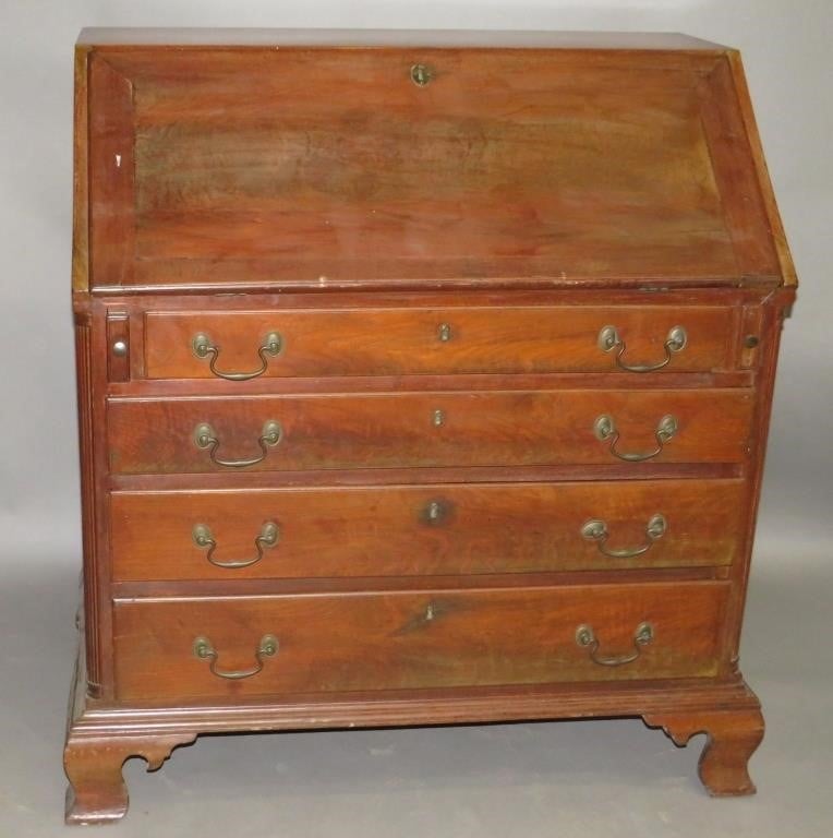 SLANT FRONT DESKca. 1800; in cherry