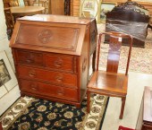 SLANT-FRONT TEAK WRITING DESK