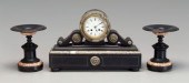 Slate and marble shelf clock,