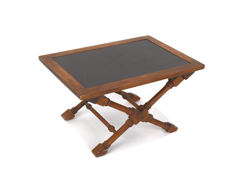 Slate top coffee table with an