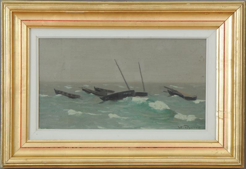 SLAVIC SCHOOL: BOATS IN HARBOR