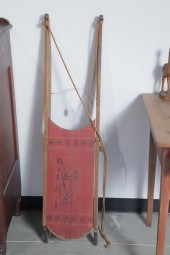 SLED. Iron and wood runners. R