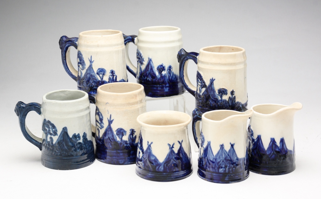 SLEEPY EYE MUGS, CREAMERS AND