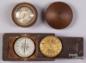 SLIDE LID COMPASS BOX, 19TH C.