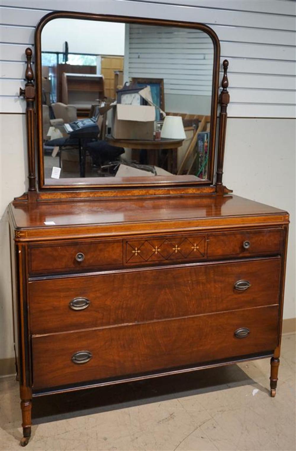 SLIGH FEDERAL STYLE INLAID MAHOGANY