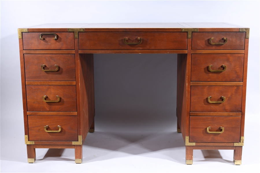 Sligh-Lowry desk; nine drawers;