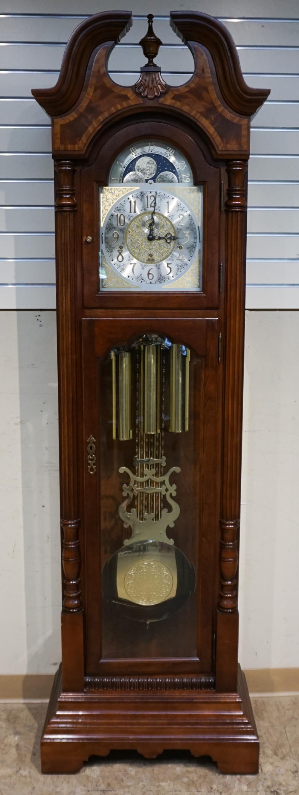 SLIGH MAHOGANY AND CHERRY TALL CASE
