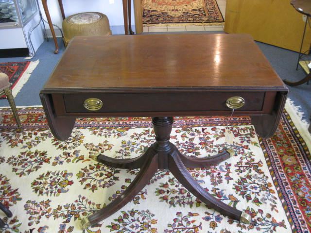 Sligh Mahogany Drop Side Table with