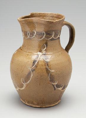 Slip-decorated Edgefield pitcher,