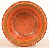 SLIP DECORATED REDWARE POTTERY