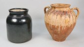 SLIP GLAZED TERRACOTTA VASE, S