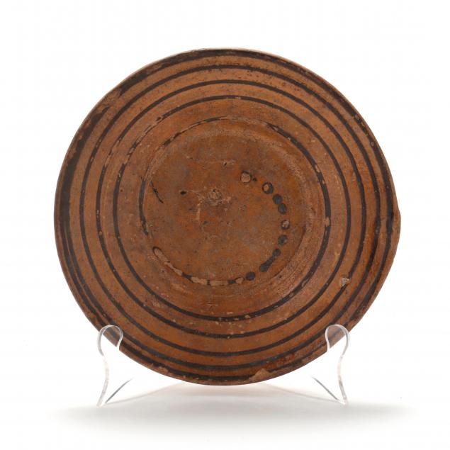 SLIP TRAILED DECORATED DISH (19TH