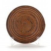 SLIP TRAILED DECORATED DISH (1