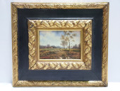 SM OIL ON PANEL PASTURE SCENE