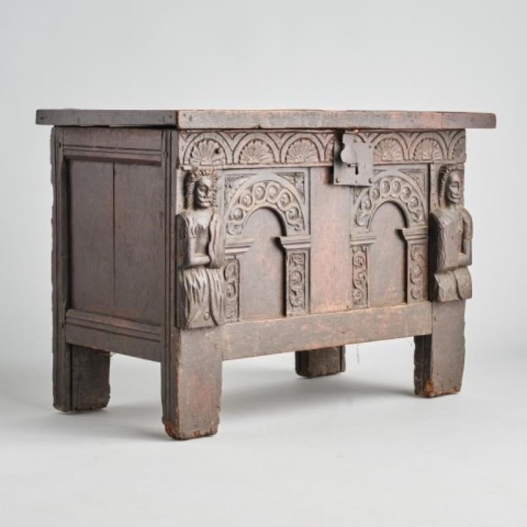 SMALL 17TH C. CHARLES II OAK