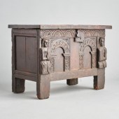 SMALL 17TH C. CHARLES II OAK C